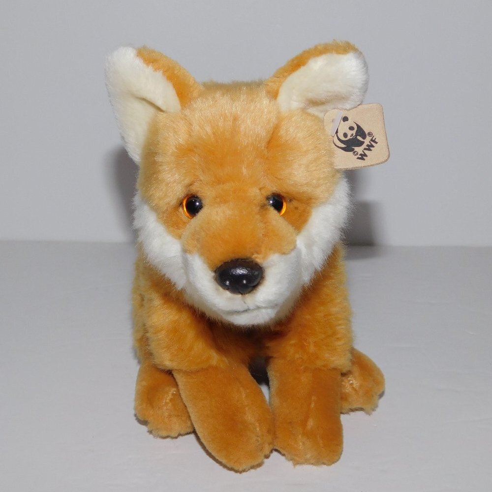 Plush Orange Fox stuffed WWF World Wildlife Fund 7" stuffed animal toy